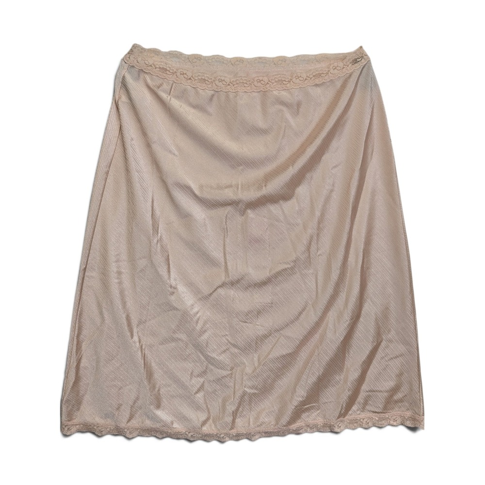 Warner's Womens Half Slip Medium Shine On Lace Trim Beige 55321